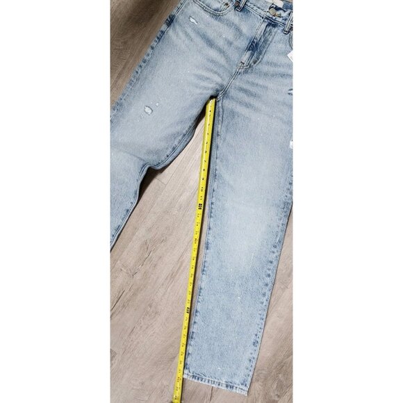 Pacsun Jeans Mid Rise Straight Leg 31x32  NWT Distressed Light Wash Denim Relax - Picture 9 of 11